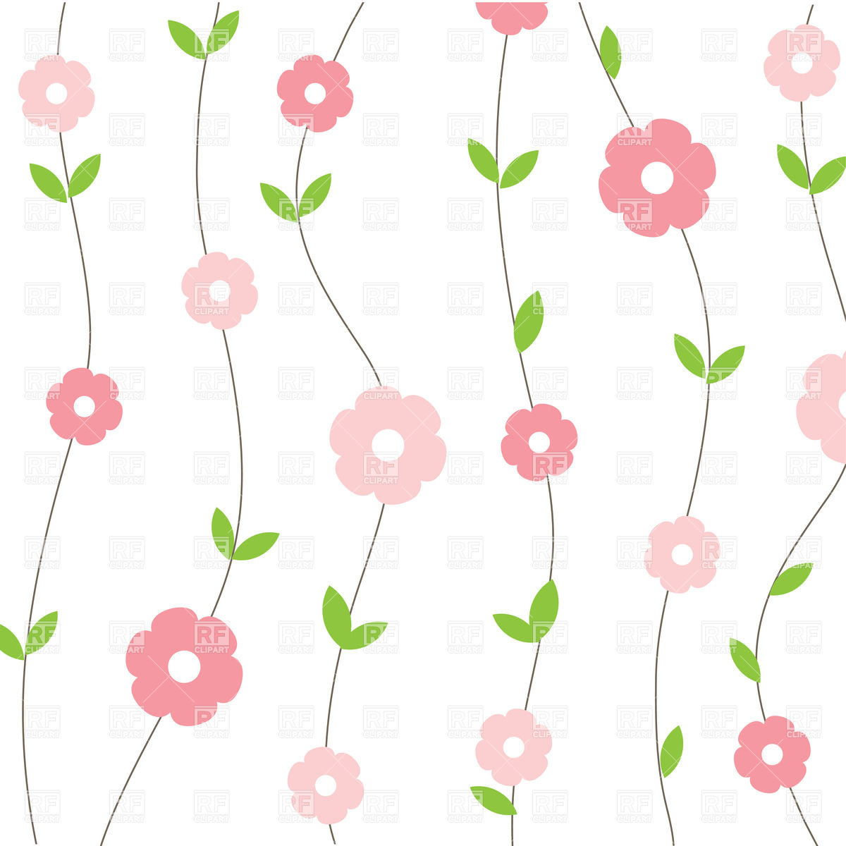 Cartoon Simple Flowers Download Royalty Free Vector Clipart  Eps