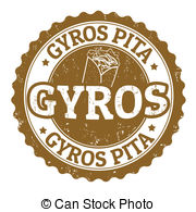 Gyros Sign   Gyros Vintage Sign On White Background Vector