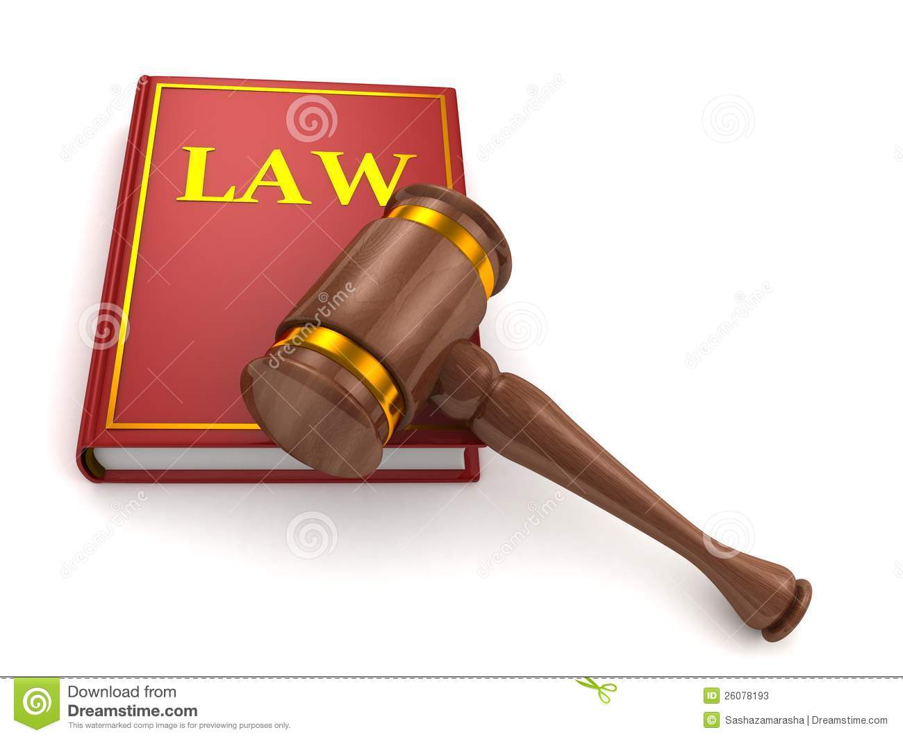Judges Wooden Gavel And Law Book On White Stock Photos   Image    