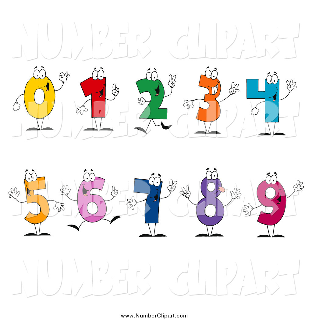 Larger Preview  Clip Art Of Colorful Number Characters By Hit Toon