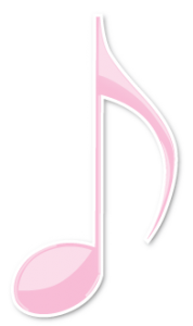Latter Day Clip Art   Music Note Clipart Pink