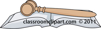 Legal   Law Book With Gavel 2   Classroom Clipart