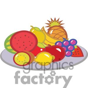 Royalty Free Plate Of Fruits Clipart Image Picture Art   379379