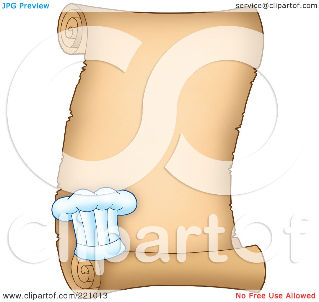 Royalty Free  Rf  Clipart Illustration Of A Vertical Parchment Scroll