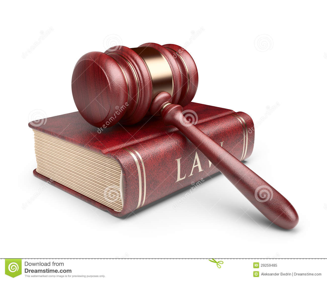 Royalty Free Stock Photo  Gavel With Book  Law Concept  3d Icon
