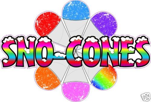 Snow Sno Cones Lettering Concession Cart Decal 18   Ebay