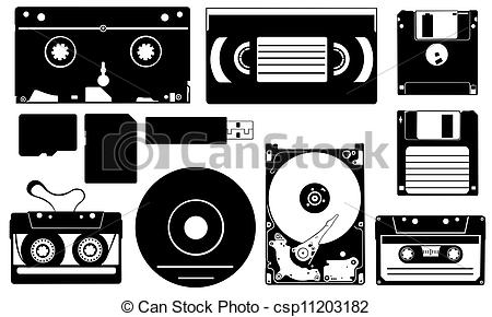 Stock Illustration Of Digital Storage Devices Set Csp11203182   Search