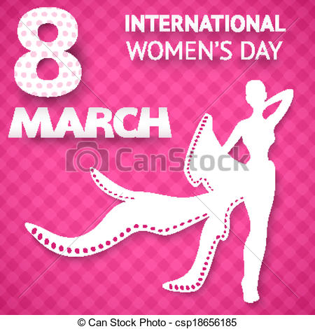 Vector   Happy Women S Day Greeting Or Gift Card   Stock Illustration
