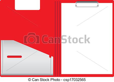 Vector   Plastic Folder With Clip   Stock Illustration Royalty Free