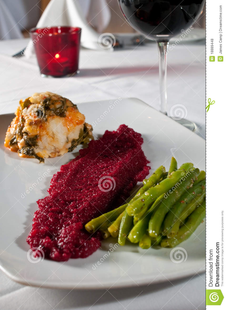 Vegetable Plate With Vanilla Beets Pimento Cheese Mustard Green