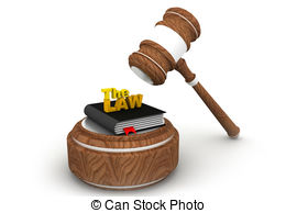 Wooden Gavel And Law Book Stock Illustration