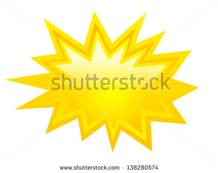 Yellow Bursting Icon Vector Clip Art