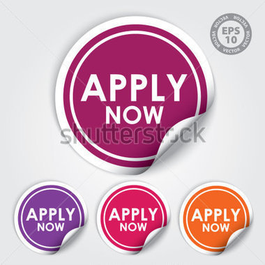 Apply Now Circle Sticker And Tag   Vector