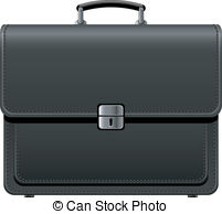 Briefcase   Black Briefcase Over White Eps 8 Ai Jpeg