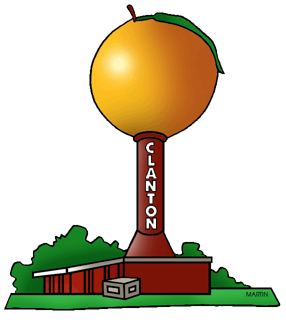     By Phillip Martin Famous Places In Alabama   Big Peach Water Tower