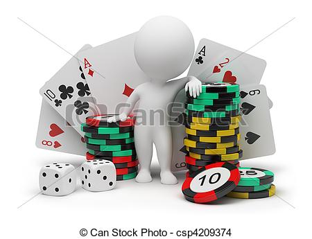 Casino   3d Small People With Counters For    Csp4209374   Search Clip    