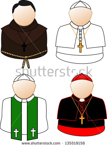 Catholic Priest Bishop Pope Icons  Vector    135519158