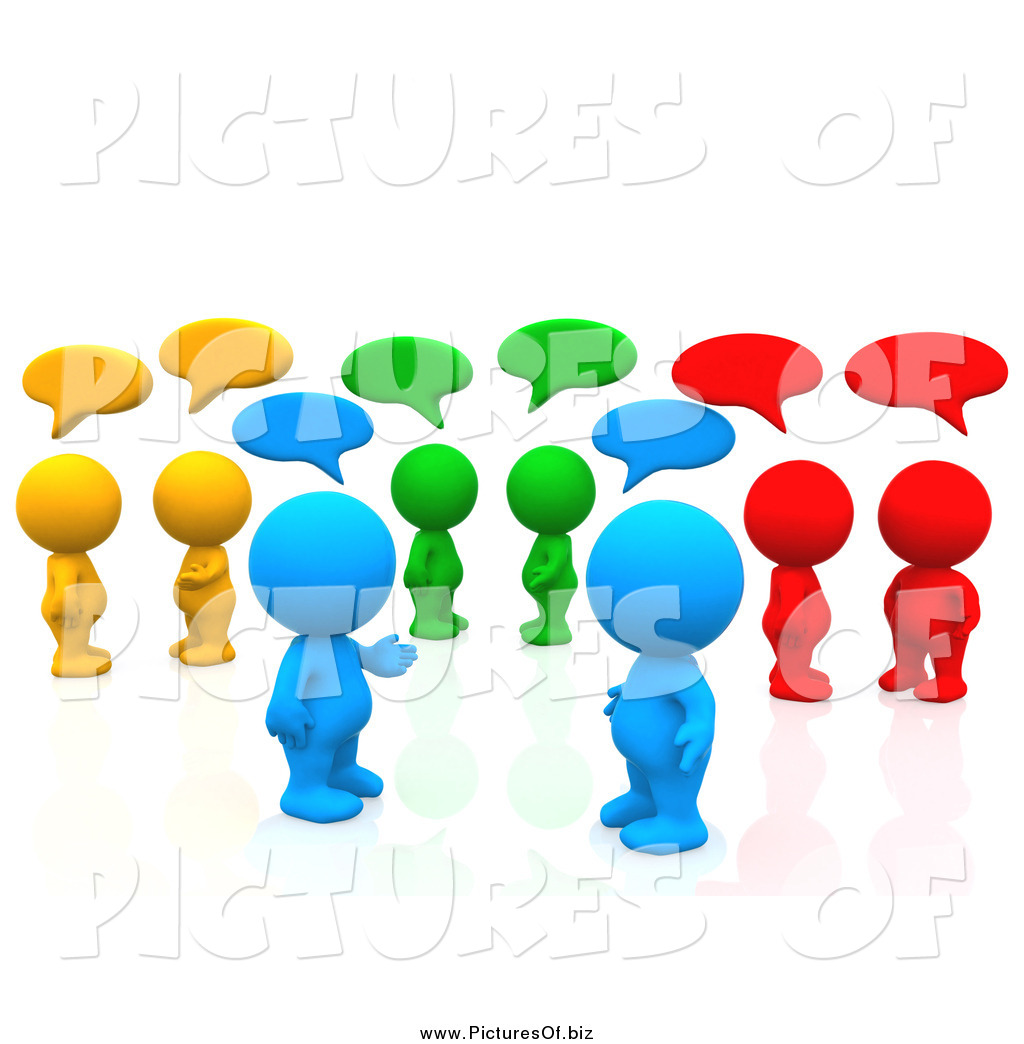 Clipart Of 3d Colorful People Chatting In A Social Network Group By    