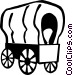 Covered Wagons Vector Clipart Illustration