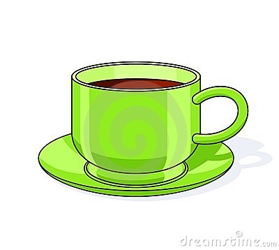 Green Tea Cup With Plate Royalty Free Stock Photos   Image  22066068