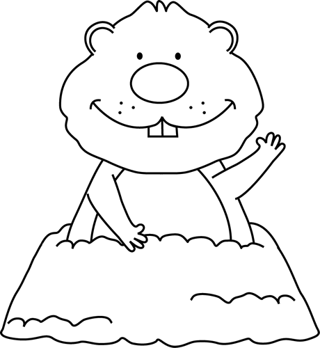 Groundhog Hole Clipart Black And White Groundhog Clip