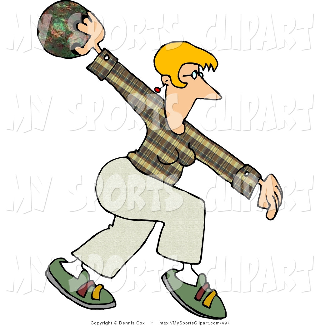 Larger Preview  Sports Clip Art Of A Professional Bowler Throwing A