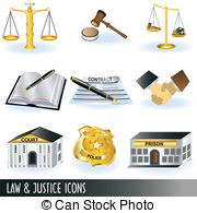 Law And Justice Icons   Set Of 9 Different Law And Justice