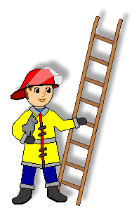 People Clip Art   Fireman With Ladder   Rescue Of Cat On A Building