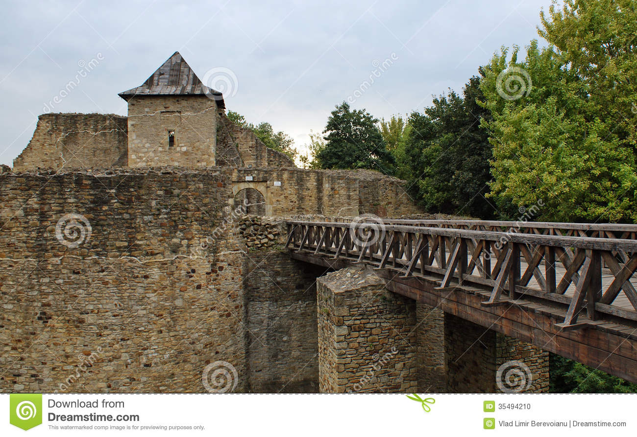 Romania Travel  Suceava Castle Bridge Stock Photo   Image  35494210