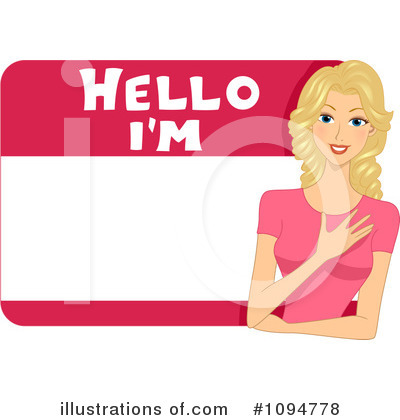 Royalty Free  Rf  Name Tag Clipart Illustration  1094778 By Bnp Design