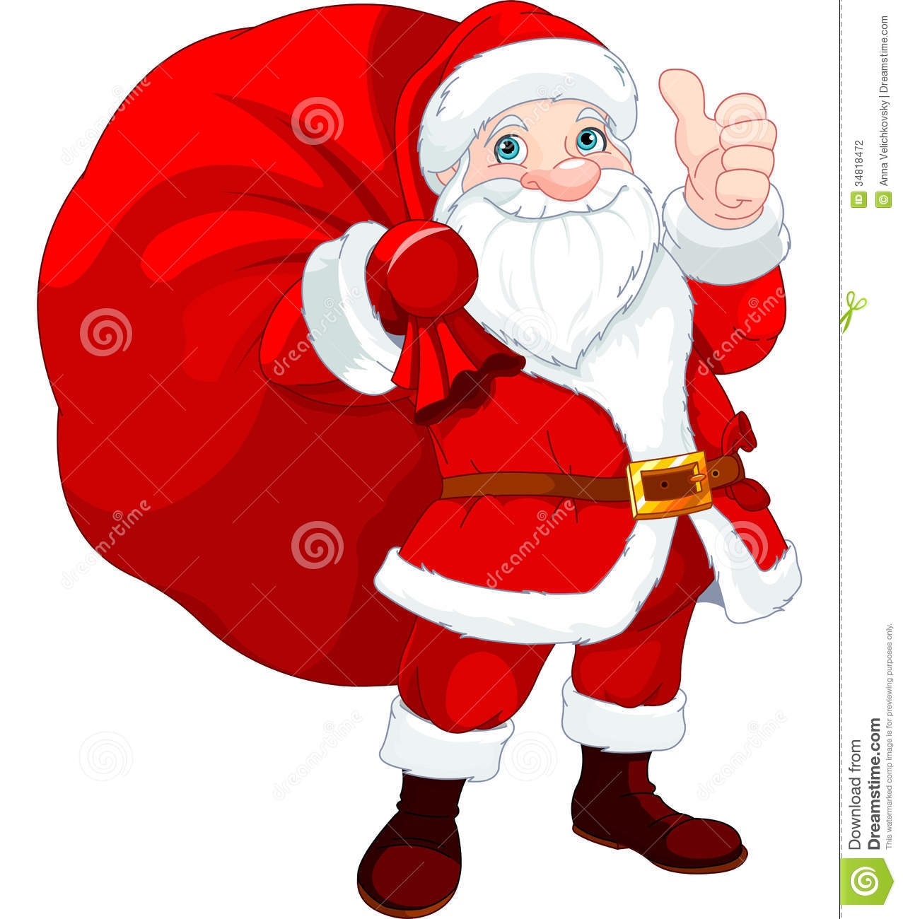 Santa Claus With A Bag Stock Photography   Image  34818472