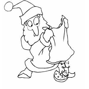 Santa Sack Colouring Pages Picture