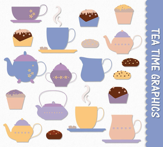 Tea Cookies Cake Cupcake Clip Art Tea Time Clipart Scrapbook Graphic