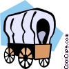 Vector Clip Art Graphic Of A Covered Wagons