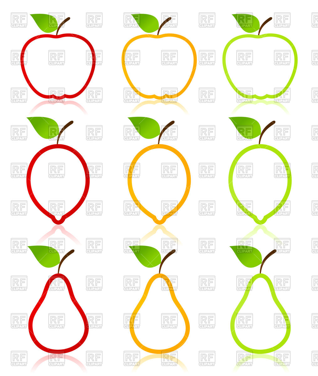     Apple Pear And Lemon 81448 Download Royalty Free Vector Clipart