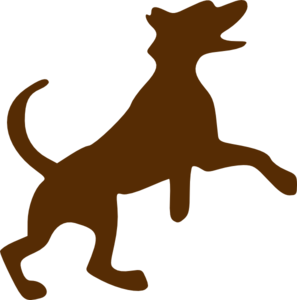 Brown Dog Jumping Clip Art