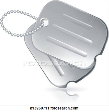 Clipart Of Military Dog Tags K13960711   Search Clip Art Illustration