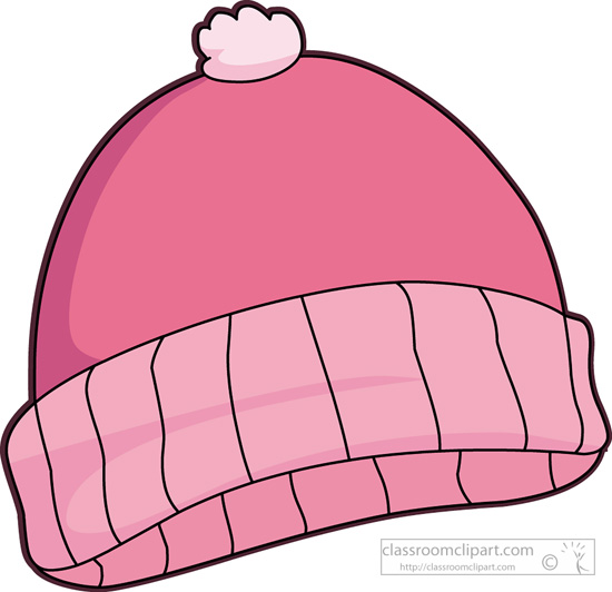 Clothing   Winter Cloths Pink Hat 04a   Classroom Clipart