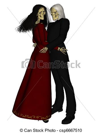 Couple   Skeleton Dance Couple For    Csp6667510   Search Clipart