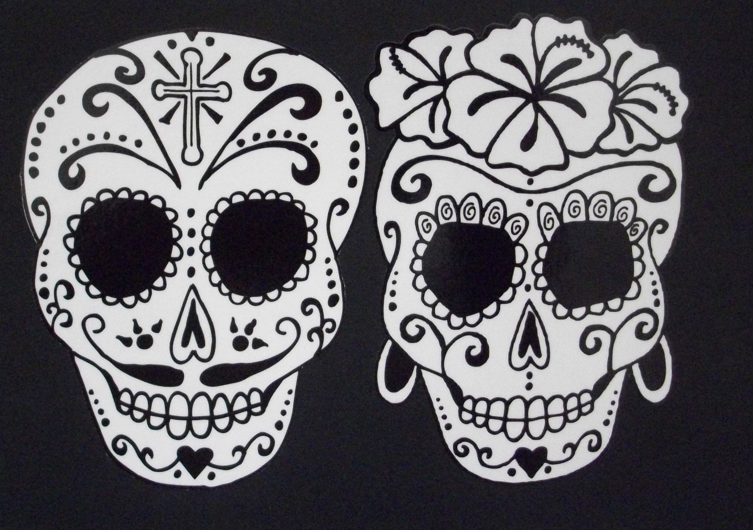 Displaying 17  Images For   Simple Sugar Skull Clipart