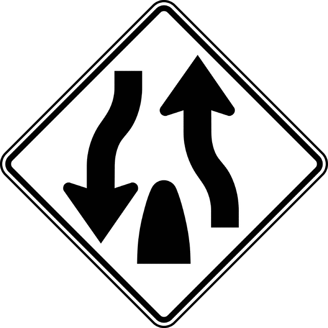 Highway Clipart Black And White Divided Highway Ends Black