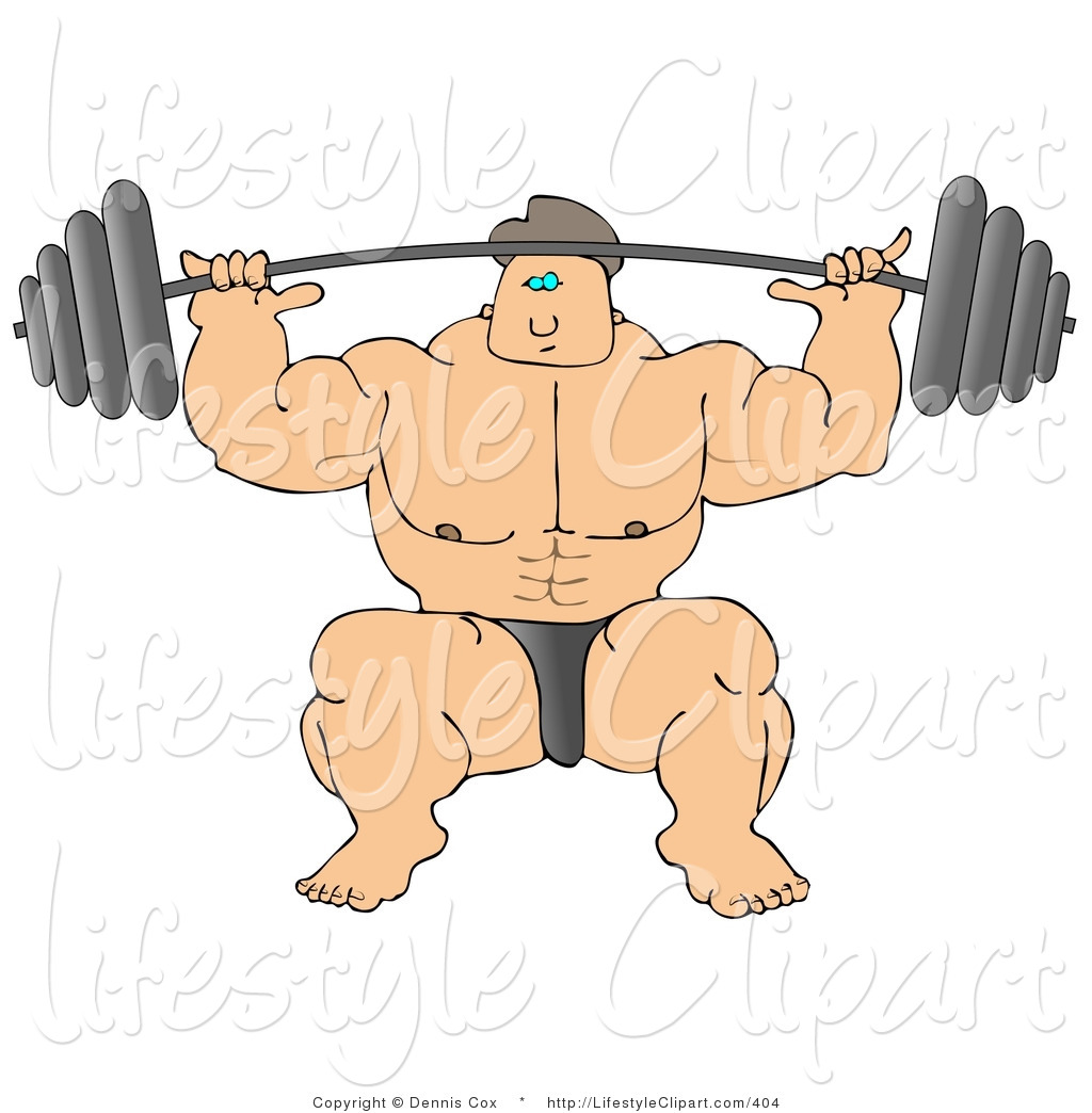 Larger Preview  Lifestyle Clipart Of A Strong Muscular Bodybuilder
