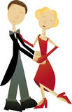 Man And Woman Dancing With Their Eyes Closed Royalty Free Stock Image