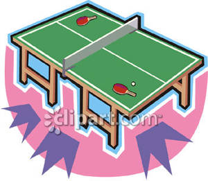 Ping Pong Table   Royalty Free Clipart Picture