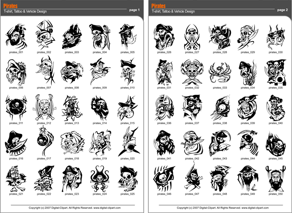 Pirates And Corsairs 2   Pdf   Catalog  Cuttable Vector Clipart In Eps    
