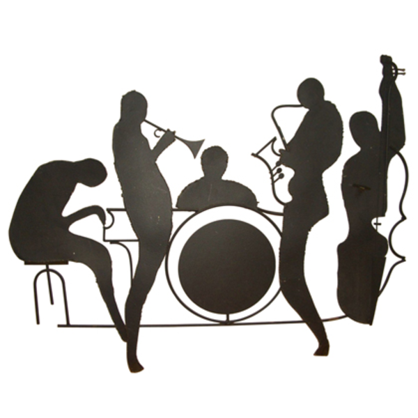 Silhouette Jazz Band Wall Sculpture Id   Free Images At Clker Com