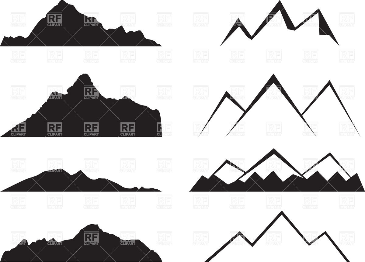 Simple Mountain Silhouettes 34763 Silhouettes Outlines Download    