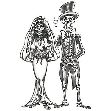 Skeleton Wedding Gothic Skeleton Wedding Couple