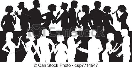 Vector   Group Of Talking People   Stock Illustration Royalty Free