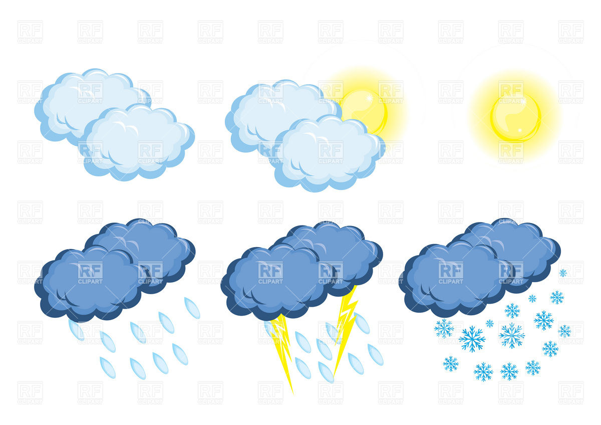Weather Icons   Raining And Snowing Clouds And Sun 8216 Icons And